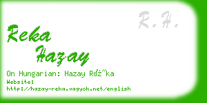 reka hazay business card